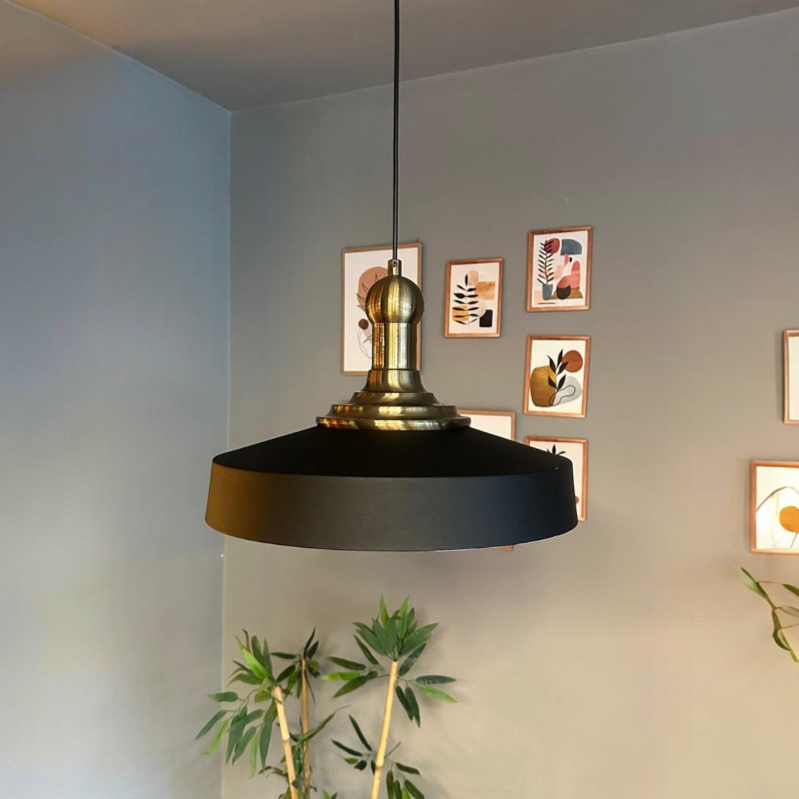 Ace-Longknob Hängelampe Ø40 cm, Industrial aus Metall E27, Hängend Vintage